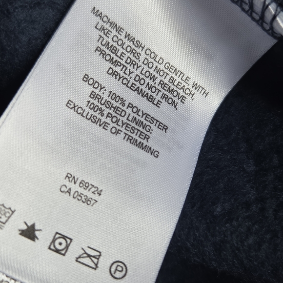 Columbia Dark Blue Fleece Jacket. Zip Pockets, Adjustable Bottem.Size Medium NWT - Picture 5 of 6